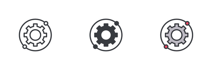 System optimization different style icon set © alekseyvanin