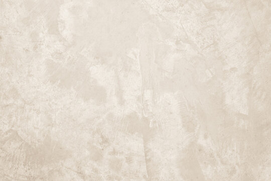 Colour old concrete wall texture background. Close up retro plain cream color cement wall background texture. Design paper vintage parchment element.
