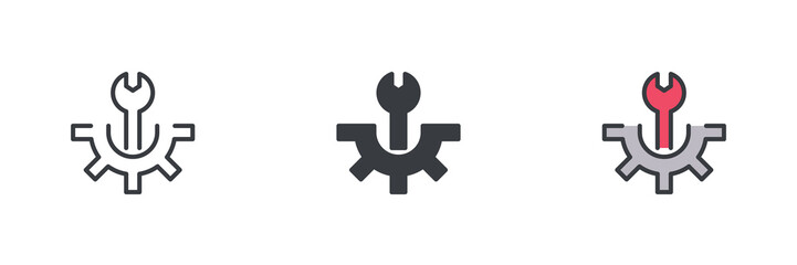 System configuration different style icon set