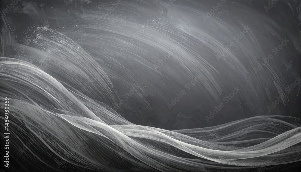 Poster dynamic abstract wave patterns digital art grey background minimalist style close-up view aesthetic 