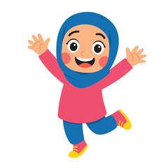 Cute hijab girl smiling in blue hijab, perfect for diverse content, happiness, fashion, Muslim culture, and lifestyle designs
