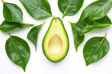 avocado isolated on white background