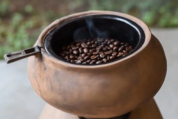 coffee roasting pot