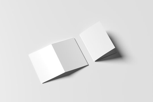 A4 brouchure mock up. A3 half-fold blank template design. Flyer.