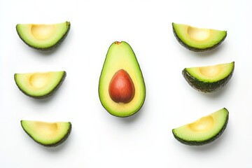 avocado isolated on white background