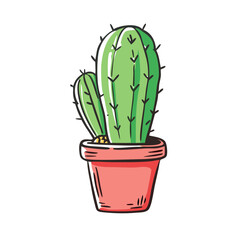 cactus in pot icon, cactus in pot vector illustration-simple illustration of cactus in pot, perfect for cactus in pot logos and icons