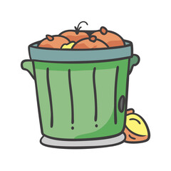 compost bin icon, compost bin vector illustration-simple illustration of compost bin, perfect for compost bin logos and icons