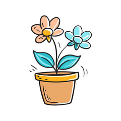 flower pot icon, flower pot vector illustration-simple illustration of flower pot, perfect for flower pot logos and icons