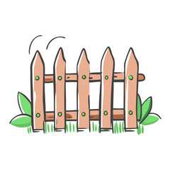 garden fence icon, garden fence vector illustration-simple illustration of garden fence, perfect for garden fence logos and icons