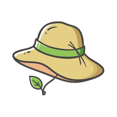 garden hat icon, garden hat vector illustration-simple illustration of garden hat, perfect for garden hat logos and icons