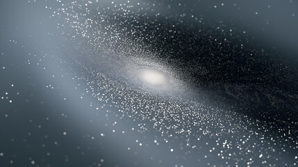 A white dot reveals a forming solar system in a zooming effect