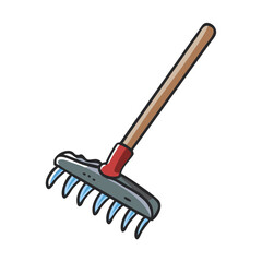garden rake icon, garden rake vector illustration-simple illustration of garden rake, perfect for garden rake logos and icons