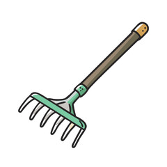 garden rake icon, garden rake vector illustration-simple illustration of garden rake, perfect for garden rake logos and icons