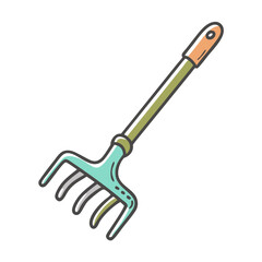 garden rake icon, garden rake vector illustration-simple illustration of garden rake, perfect for garden rake logos and icons