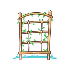 garden trellis icon, garden trellis vector illustration-simple illustration of garden trellis, perfect for garden trellis logos and icons
