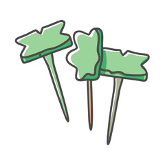 herb marker stakes icon, herb marker stakes vector illustration-simple illustration of herb marker stakes, perfect for herb marker stakes logos and icons