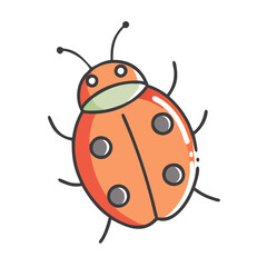 ladybug icon, ladybug vector illustration-simple illustration of ladybug, perfect for ladybug logos and icons