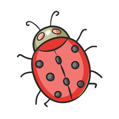 ladybug icon, ladybug vector illustration-simple illustration of ladybug, perfect for ladybug logos and icons