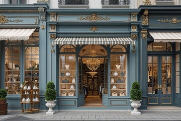Elegant Vintage-Inspired Boutique Facades and Store Design
