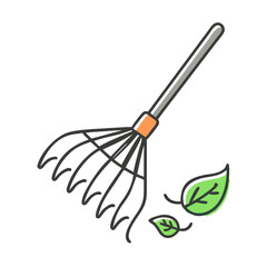 leaf rake icon, leaf rake vector illustration-simple illustration of leaf rake, perfect for leaf rake logos and icons