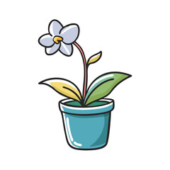 orchid pot icon, orchid pot vector illustration-simple illustration of orchid pot, perfect for orchid pot logos and icons