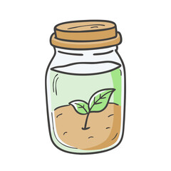 plant propagation jar icon, plant propagation jar vector illustration-simple illustration of plant propagation jar, perfect for plant propagation jar logos and icons
