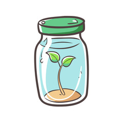 plant propagation jar icon, plant propagation jar vector illustration-simple illustration of plant propagation jar, perfect for plant propagation jar logos and icons
