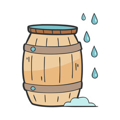 rain barrel icon, rain barrel vector illustration-simple illustration of rain barrel, perfect for rain barrel logos and icons