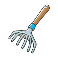 rake icon, rake vector illustration-simple illustration of rake, perfect for rake logos and icons