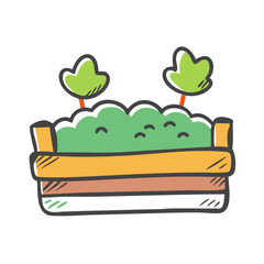 raised garden bed icon, raised garden bed vector illustration-simple illustration of raised garden bed, perfect for raised garden bed logos and icons