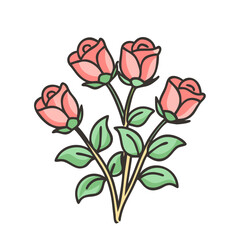 rose bush icon, rose bush vector illustration-simple illustration of rose bush, perfect for rose bush logos and icons