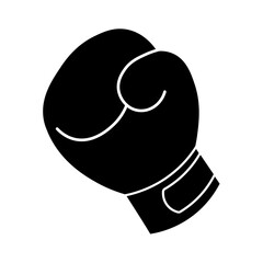 Black and White Boxing Gloves. Vector Illustration