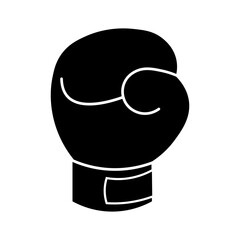 Black and White Boxing Gloves. Vector Illustration