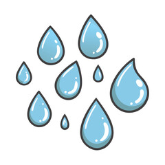water droplets icon, water droplets vector illustration-simple illustration of water droplets, perfect for water droplets logos and icons