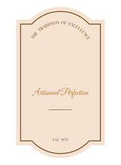 Elegant classical label with vintage typography