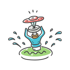 water sprinkler icon, water sprinkler vector illustration-simple illustration of water sprinkler, perfect for water sprinkler logos and icons
