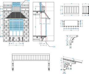 illustration sketch drawing detail engineering design classic vintage home accessories