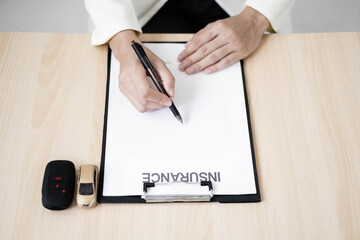 Car Dealer concept, Car insurance, loans and Car rentals