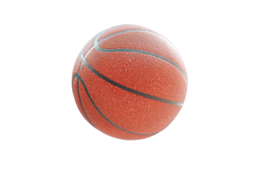 Classic Orange Basketball Isolated on Black Background Perfect for Sports on transparent background