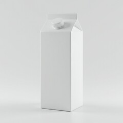 Blank White Carton Packaging Mockup Perfect for Juice, Milk, or Beverage Designs