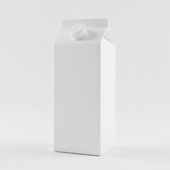 Blank White Carton Packaging Mockup Perfect for Juice, Milk, or Beverage Designs