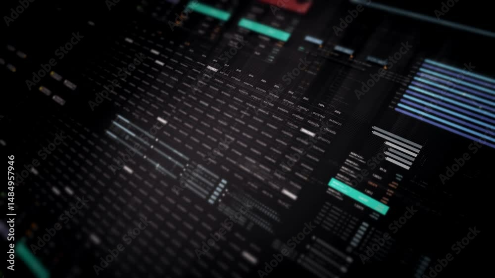 Fototapete dynamic data visuals for business info graphics, animated charts, and data-driven insights for a bus