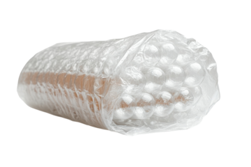 Package Wrapped in Bubble Wrap Secure Shipping Product Protection Fragile on transparent background