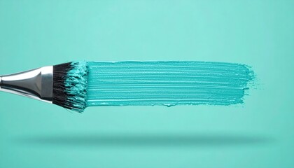 Creative painting action art studio brush technique vibrant color close-up view artistic expression