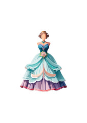 Obraz premium The primary purpose of these gowns was to showcase the wearer's social status and wealth. The 20th century brought about significant changes in fashion, reflecting the social and cultural upheavals o