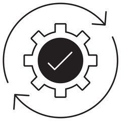 Autonomy and Control icon, Empowered Decisions Balancing Autonomy and Control, Mastering Independence Strategies for Effective Self-Management, vector