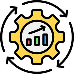 Sales Process Colour Icon Vector Illustration