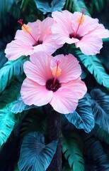 pink and white flower