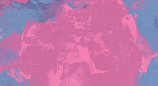 Abstract painting displaying softness and calmness with pink and blue hues