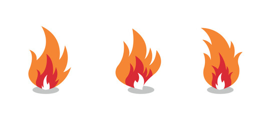 Set Icon Flames full color